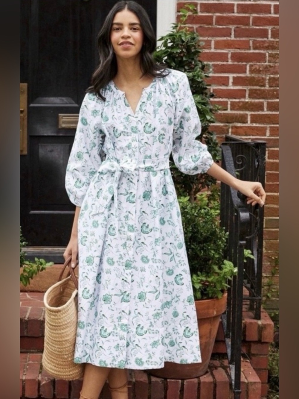 NWOT LAKE Brunch Dress in Meadow Vines